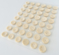 Preview: 48 Macaron Halbschalen Natur/Beige von sweetART-01