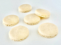 Preview: 48 Macaron Halbschalen Natur/Beige von sweetART