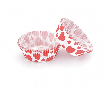 Cupcakes Förmchen 60 Stück Rot / Herzchen von sweetART