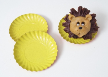 Pastry paper tartlet cup yellow 9 cm 200 pieces at sweetART