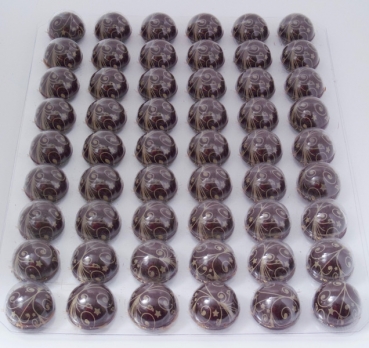Bedruckte Schokoladen Halbkugeln zartbitter - Weihnachten von sweetART -01