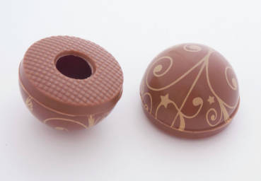Printed chocolate shells christmas milk at sweetART