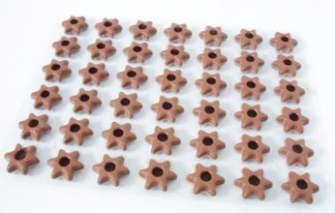 42 Stück Vollmilch Schokoladensterne - Hohlkörper von sweetART -1