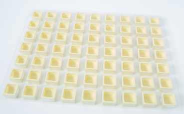 63 pcs. white square chocolate bowls - praline cup at sweetART -1
