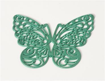Spitzendekor Schmetterling Grün - fertig gebacken von sweetART