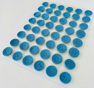 Macaron Halbschalen blau 96 Stk. / fertig gebacken von sweetART-1