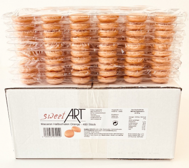 Macaron half shell orange - box at sweetART-2
