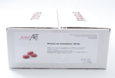 Macaron half shells red 384 pcs. at sweetART-03