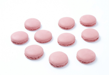 48 Macaron Halbschalen pink von sweetART