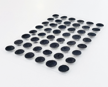 96 Macaron Halbschalen schwarz von sweetART-02