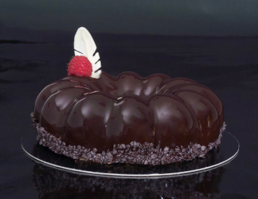 Edle Mirror glaze Torte in Kakao