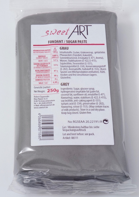 Best sugar paste for modeling 250 g greyto buy sweetART