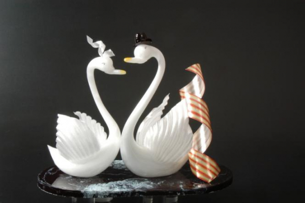 Zuckerschwan, kreativer Zuckerziehen Zuckerblasen