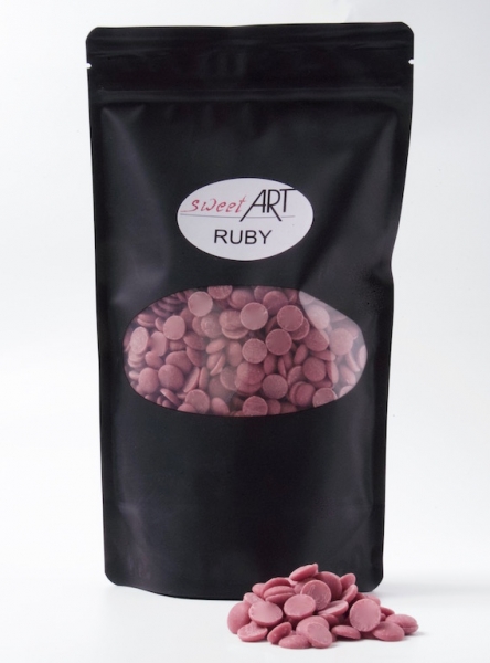 250 g Schokolade Callebaut Callets Ruby Kuvertüre  von sweetART
