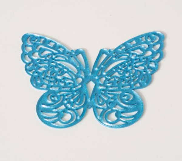 Sweet lace decor butterfly blue, already baked at sweetART