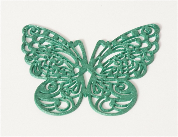 Spitzendekor Schmetterling Grün - fertig gebacken von sweetART
