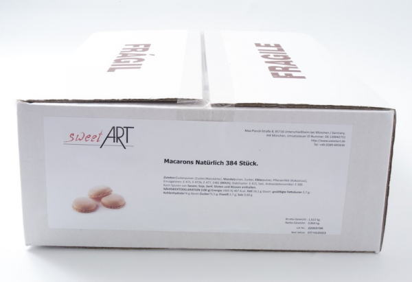 Macaron Halbschalen Champagner 384 stk. von sweetART-03