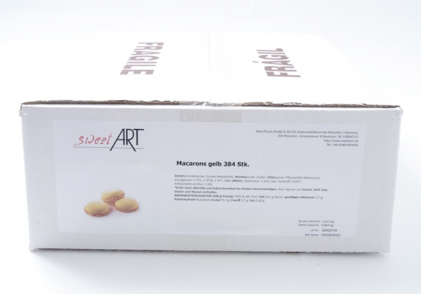 Macaron Halbschalen gelb 384 stk. von sweetART-03