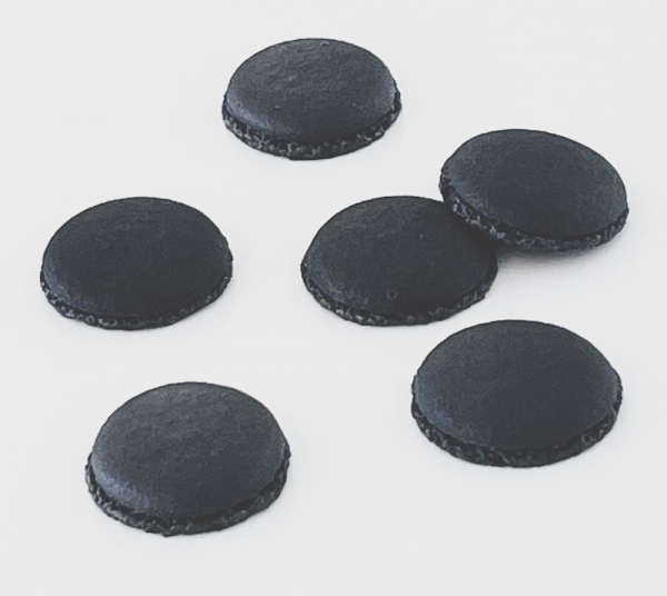 96 Macaron Halbschalen schwarz von sweetART