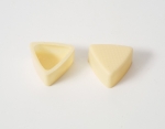 63 Stück Schokoladenschalen dreieckig weiss für Pralinen von sweetART