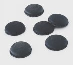 48 Macaron Halbschalen schwarz von sweetART